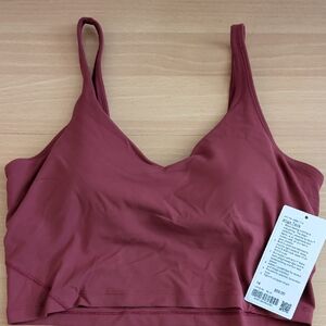 lululemon athletica Seamless V-Neck Brami Crop Top - Dusty Rose